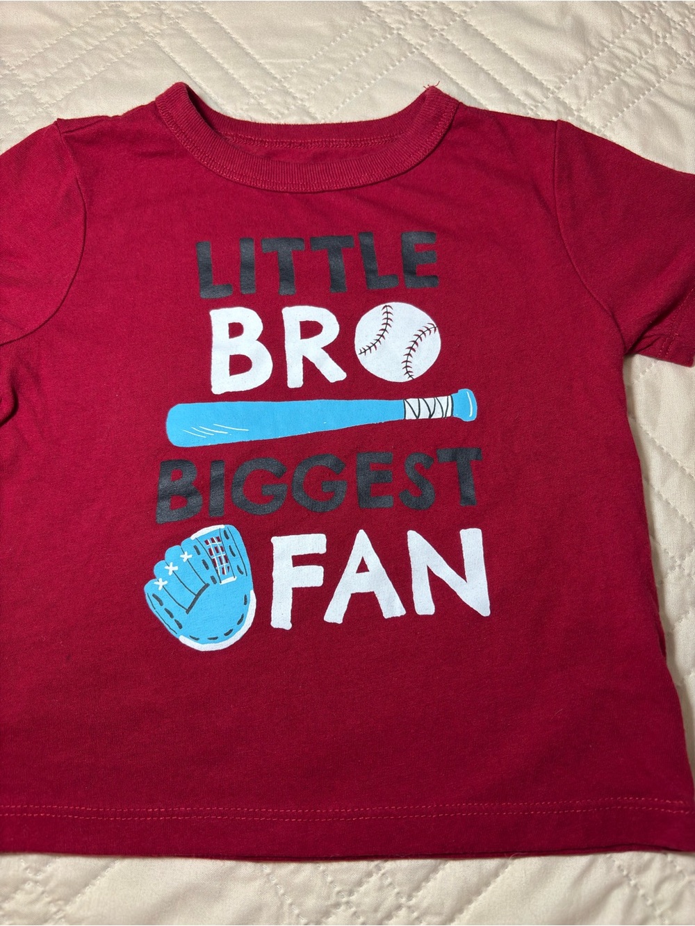 Children’s Place 18-24M Little Bro Biggest Fan Graphic Tee